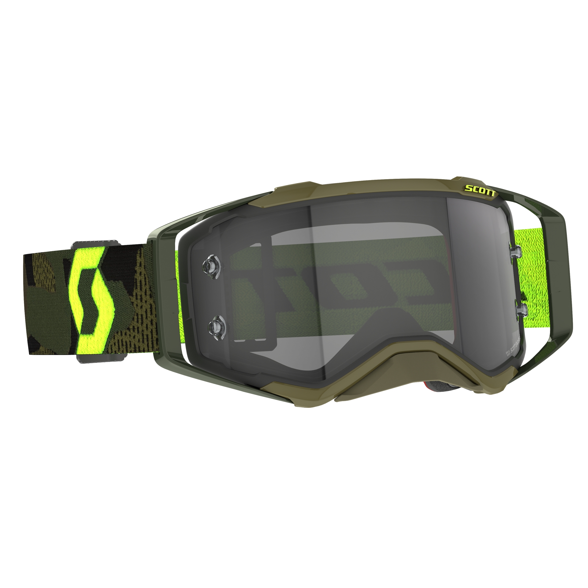 Motokrosové brýle Scott Prospect LS khaki-fluo žluto-světle šedé