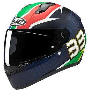Integrální helma na motorku HJC C10 BB33 MC21SF modro-zeleno-červená