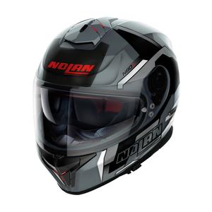 Integrální helma na motorku Nolan N80-8 Wanted N-com černo-červená