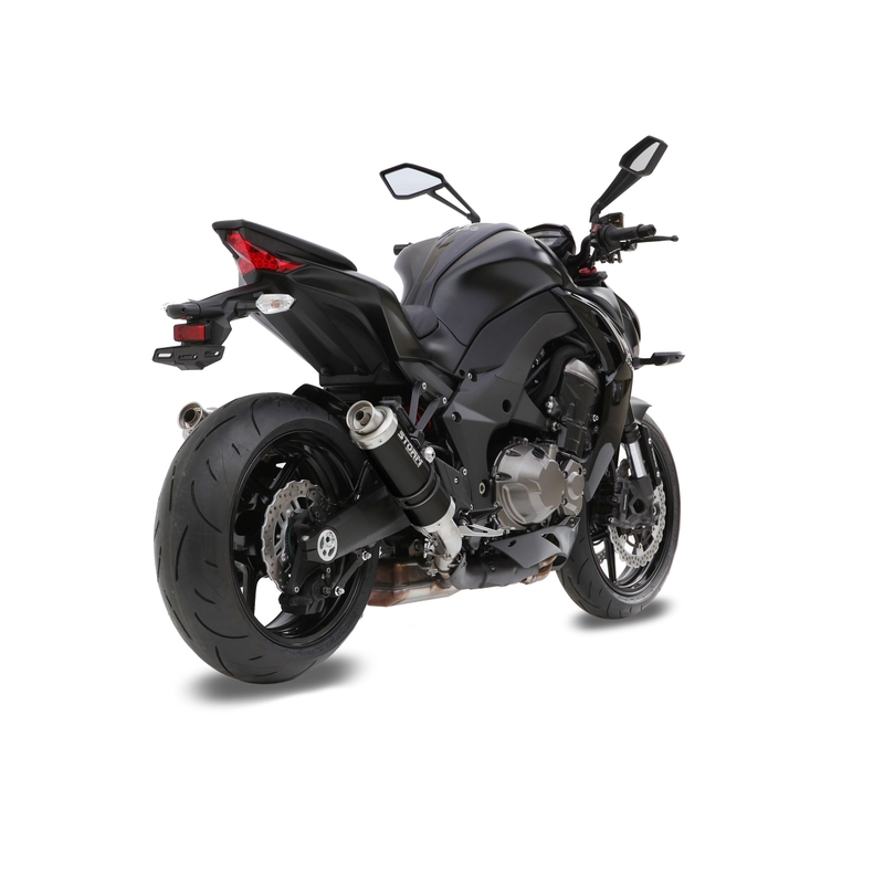2 koncovky výfuku STORM GP Černá ocel pro KAWASAKI Z 1000 2014-2020