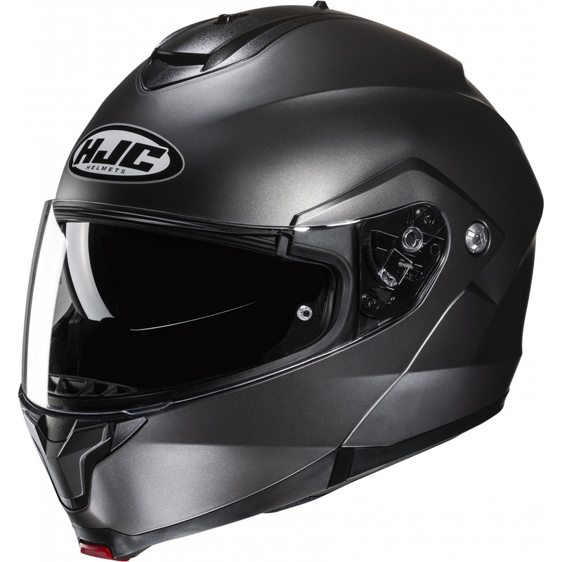 Výklopná helma na motorku HJC C91N Solid semi flat titanová