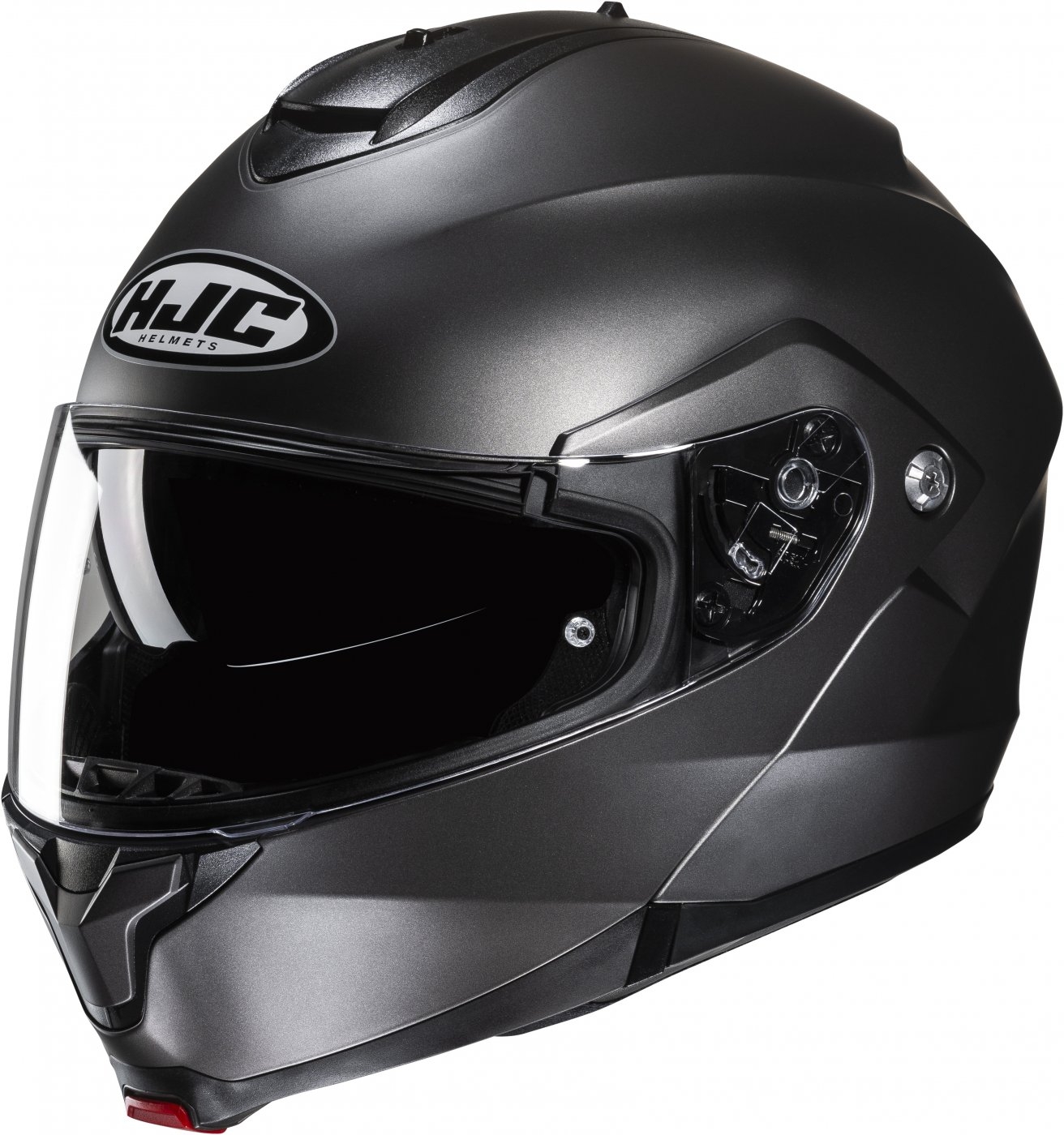 Výklopná helma na motorku HJC C91N Solid semi flat titanová Velikost: XS