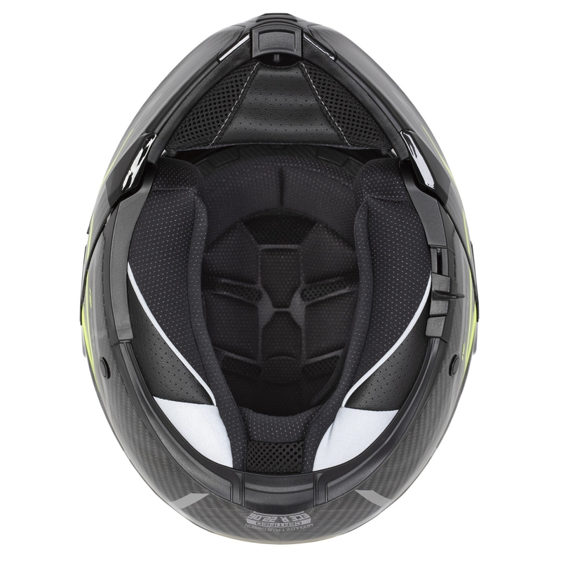 Výklopná helma Cassida Modulo 2.1 Plus Carbon fluo žluto-stříbrno-černá