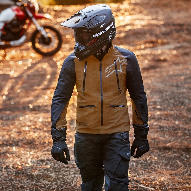 Bunda na motorku Alpinestars Hyde XT Drystar XF pískovo-černá