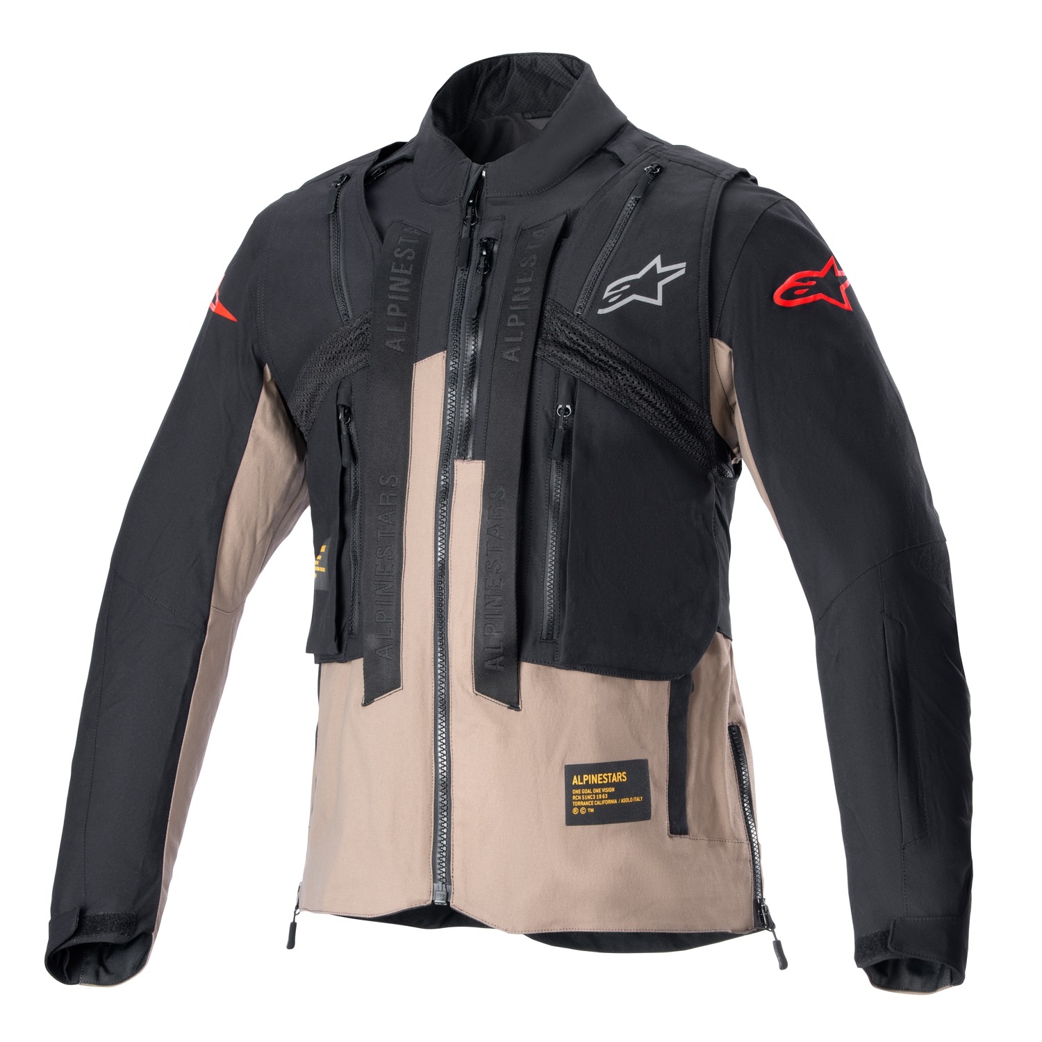 Bunda na motorku Alpinestars Techdura černo-hnědá Velikost: S