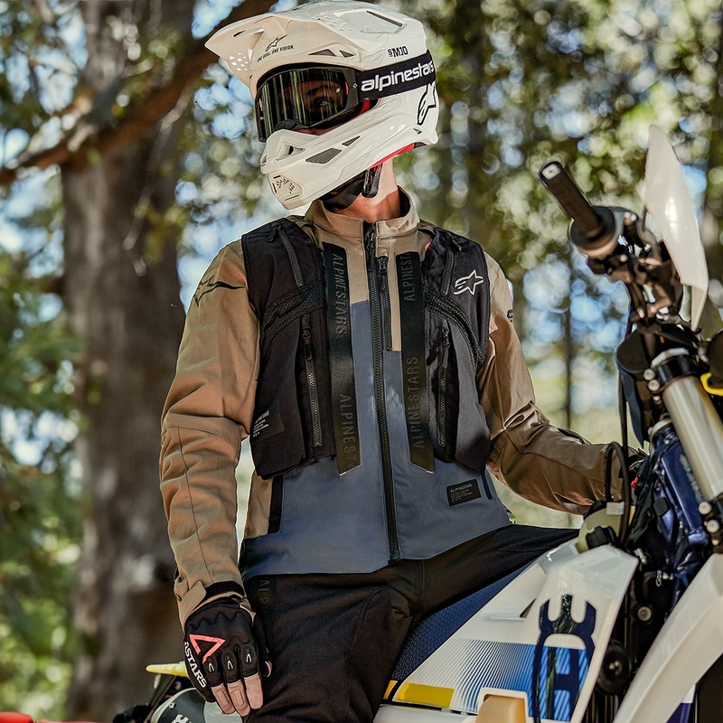 Bunda na motorku Alpinestars Techdura černo-hnědá