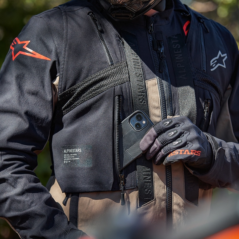 Bunda na motorku Alpinestars Techdura černo-hnědá
