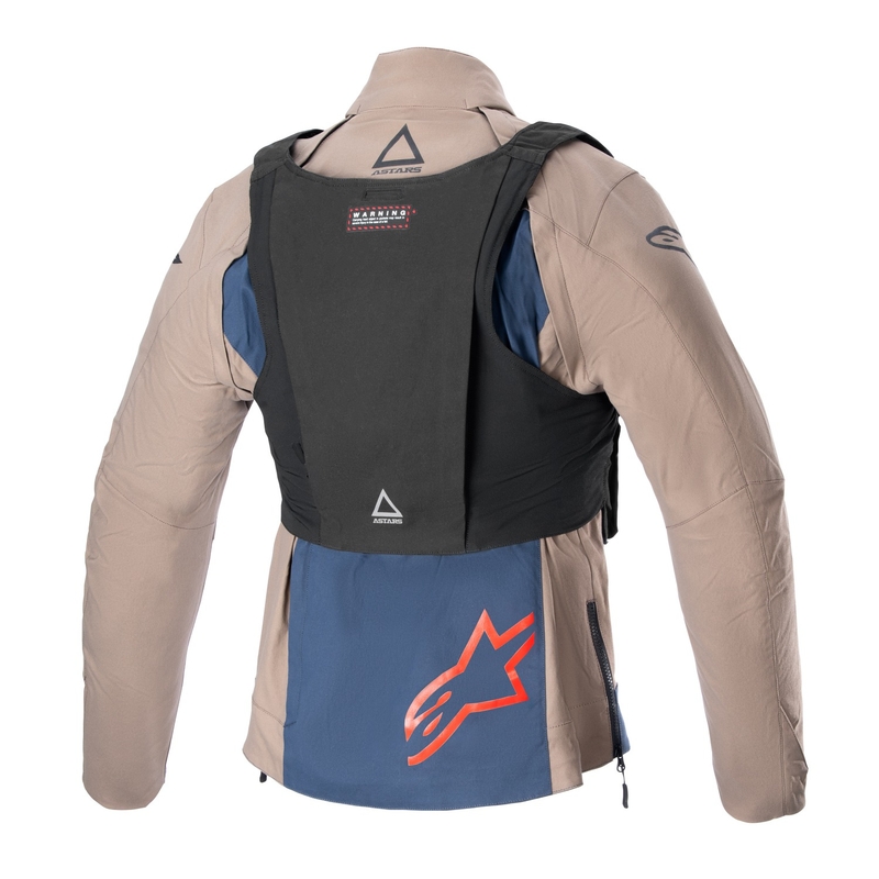 Bunda na motorku Alpinestars Techdura černo-hnědo-tmavě modrá