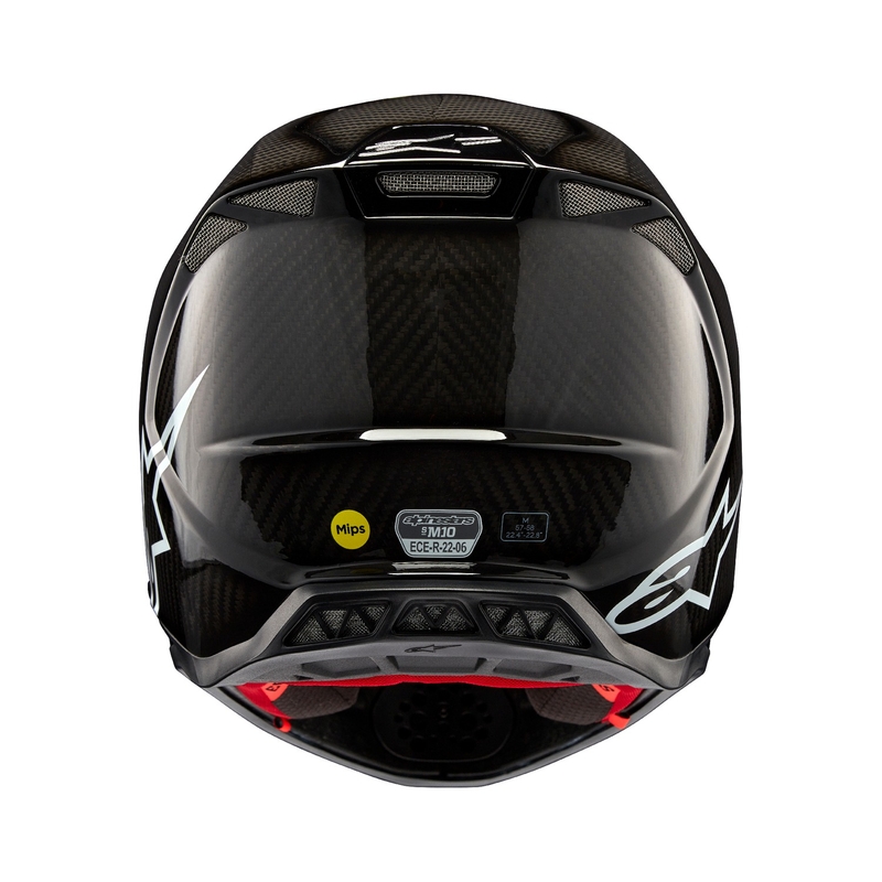 Motokrosová helma Alpinestars Supertech S-M10 Solid lesklý karbon