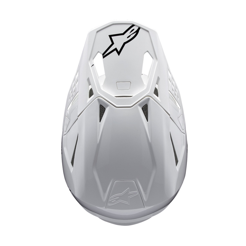 Motokrosová helma Alpinestars Supertech S-M10 Solid bílá