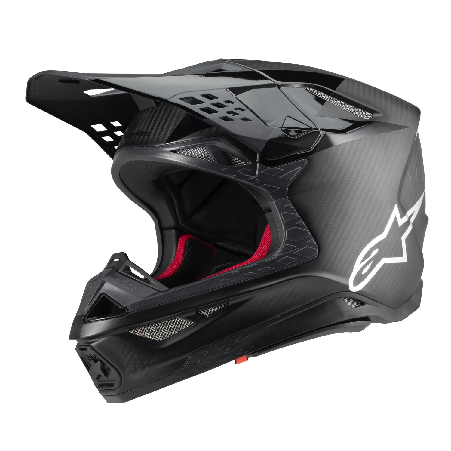 Motokrosová helma Alpinestars Supertech S-M10 Fame lesklý/matný karbon Velikost: XS