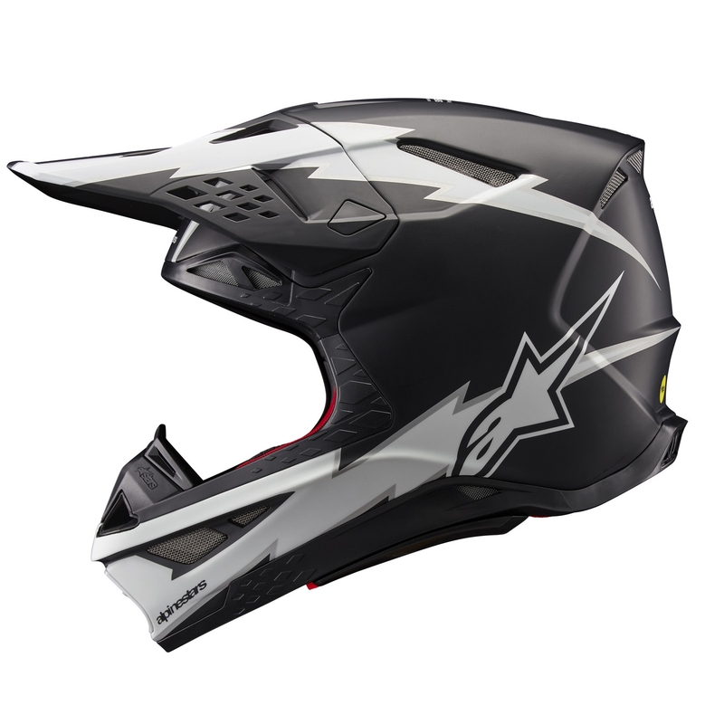 Motokrosová helma Alpinestars Supertech S-M10 Ampress matná černo-bílá