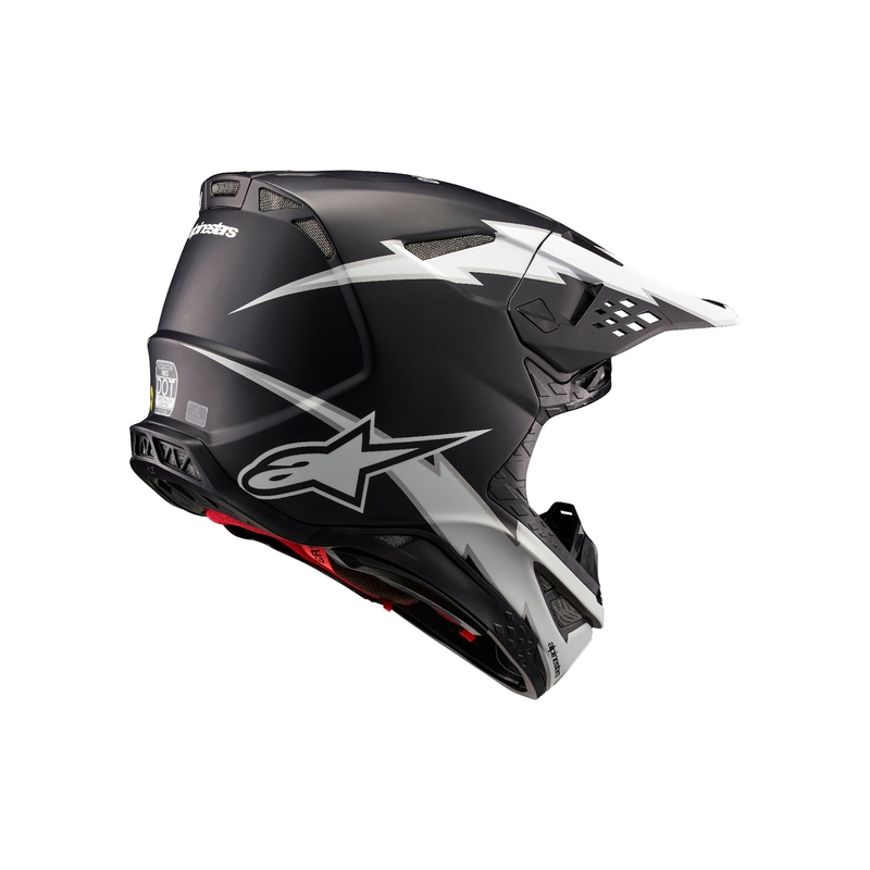 Motokrosová helma Alpinestars Supertech S-M10 Ampress matná černo-bílá