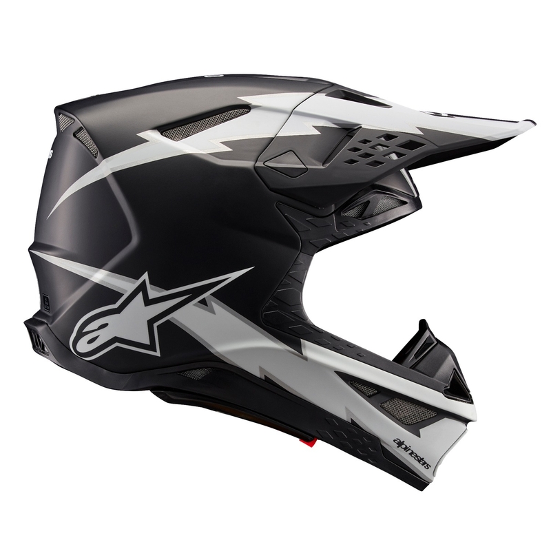 Motokrosová helma Alpinestars Supertech S-M10 Ampress matná černo-bílá