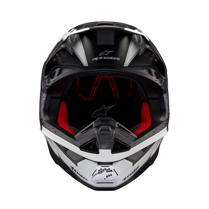 Motokrosová helma Alpinestars Supertech S-M10 Ampress matná černo-bílá
