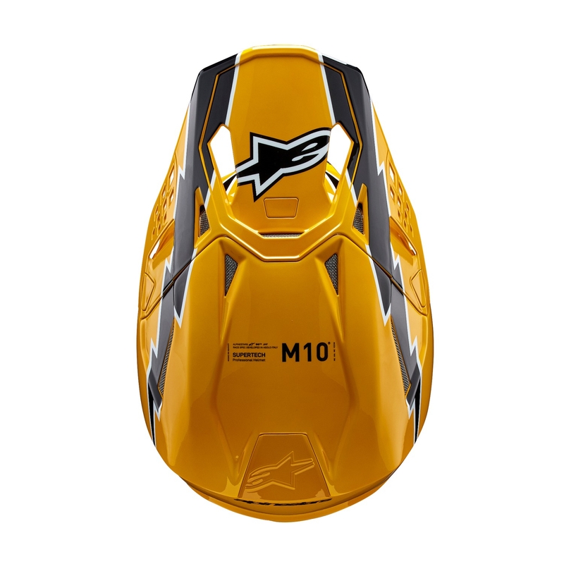Motokrosová helma Alpinestars Supertech S-M10 Ampress černo-žlutá