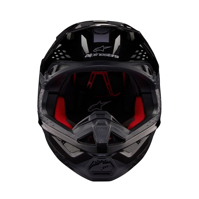 Motokrosová helma Alpinestars Supertech S-M10 Flood černo-tmavě šedá