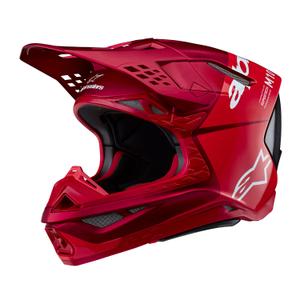 Motokrosová helma Alpinestars Supertech S-M10 Flood matná fluo červeno-červená