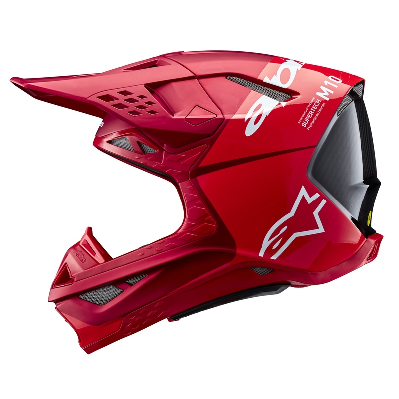 Motokrosová helma Alpinestars Supertech S-M10 Flood matná fluo červeno-červená