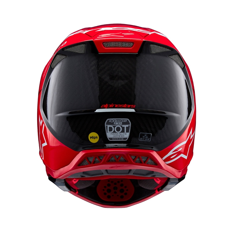 Motokrosová helma Alpinestars Supertech S-M10 Flood matná fluo červeno-červená