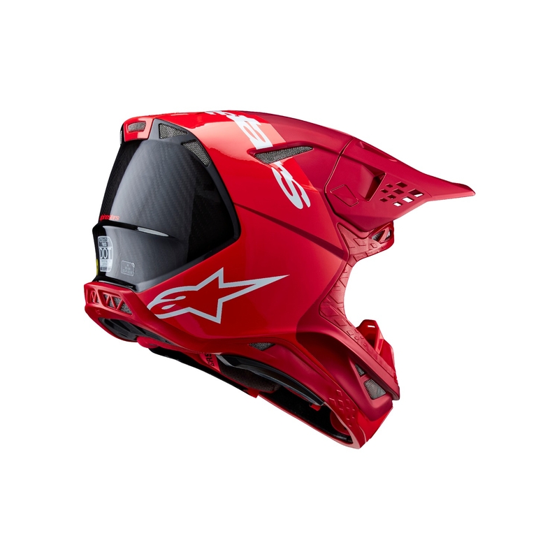 Motokrosová helma Alpinestars Supertech S-M10 Flood matná fluo červeno-červená