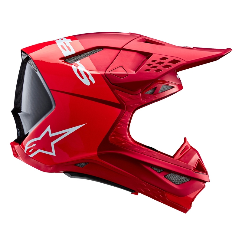 Motokrosová helma Alpinestars Supertech S-M10 Flood matná fluo červeno-červená