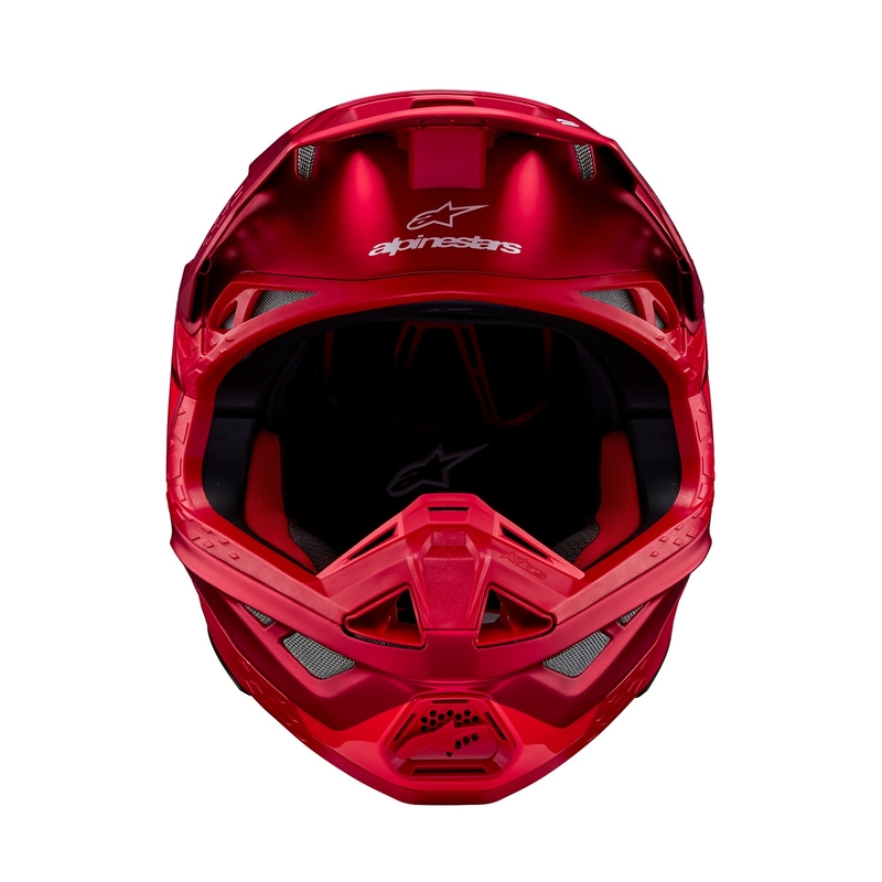 Motokrosová helma Alpinestars Supertech S-M10 Flood matná fluo červeno-červená