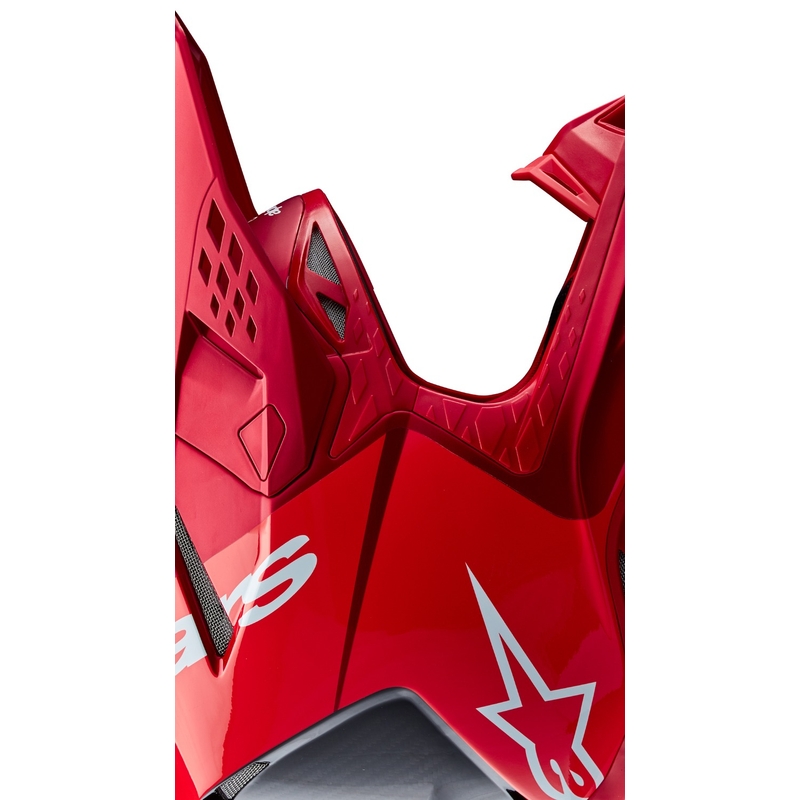 Motokrosová helma Alpinestars Supertech S-M10 Flood matná fluo červeno-červená