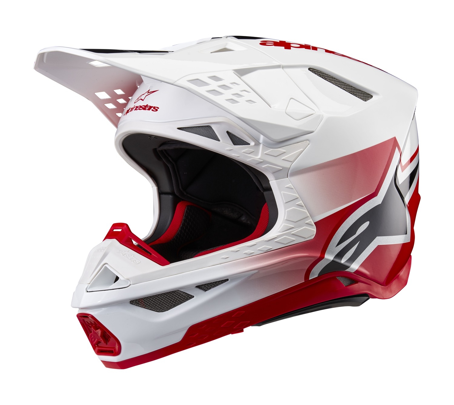 Motokrosová helma Alpinestars Supertech S-M10 Unite červeno-bílá Velikost: XS