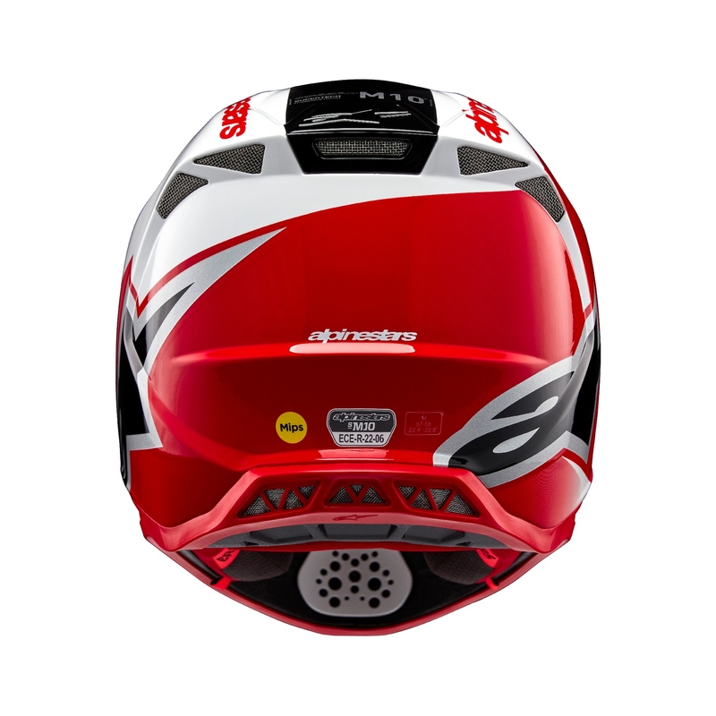 Motokrosová helma Alpinestars Supertech S-M10 Unite červeno-bílá