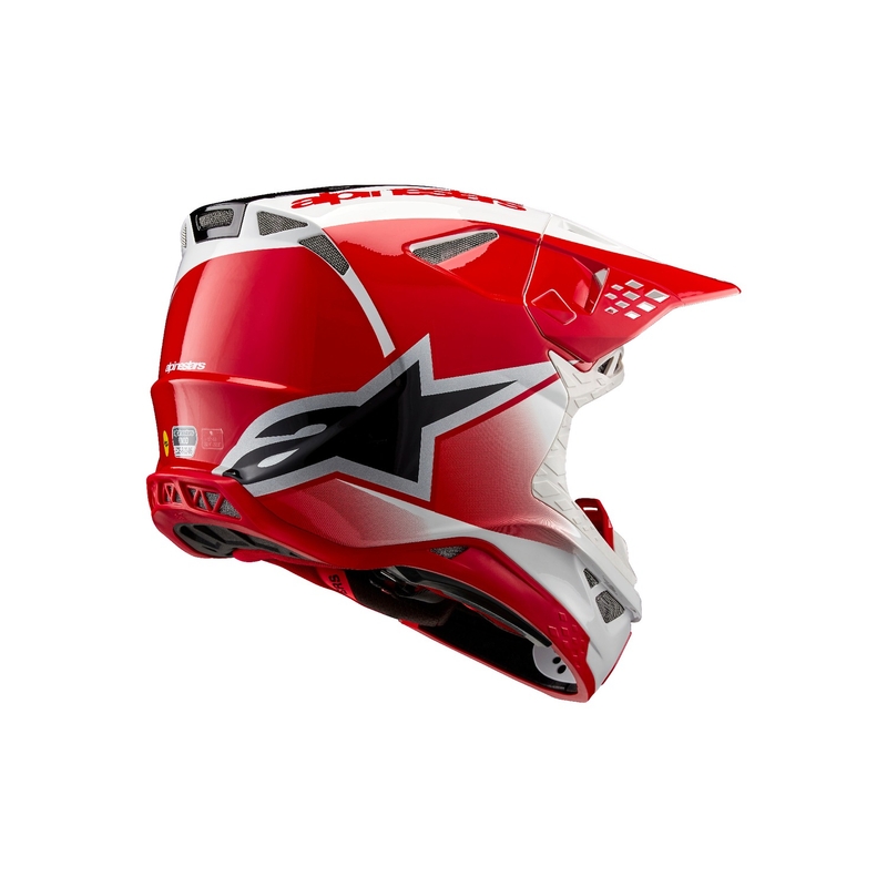 Motokrosová helma Alpinestars Supertech S-M10 Unite červeno-bílá