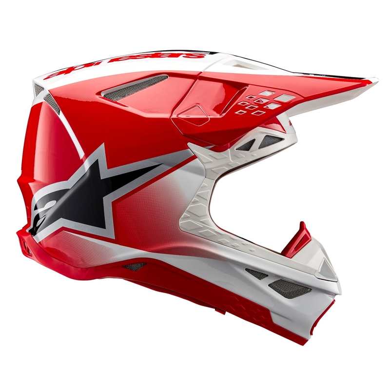 Motokrosová helma Alpinestars Supertech S-M10 Unite červeno-bílá