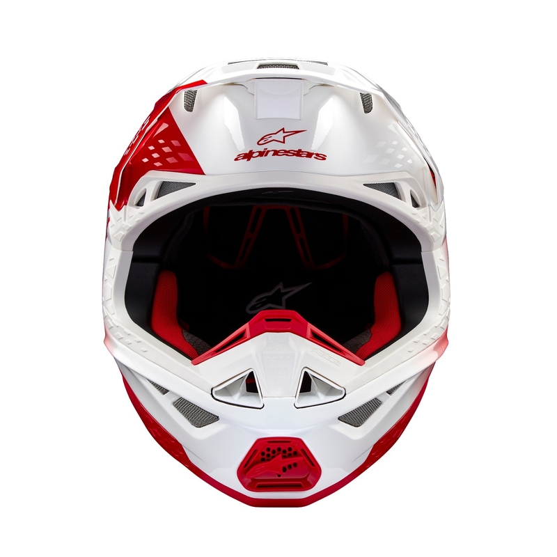 Motokrosová helma Alpinestars Supertech S-M10 Unite červeno-bílá