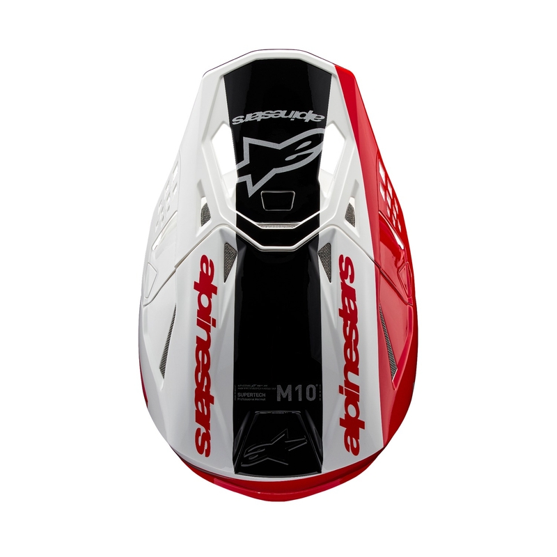 Motokrosová helma Alpinestars Supertech S-M10 Unite červeno-bílá