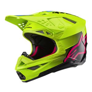 Motokrosová helma Alpinestars Supertech S-M10 Unite fluo žluto-černo-růžová
