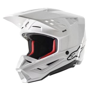 Motokrosová helma Alpinestars S-M5 Solid bílá