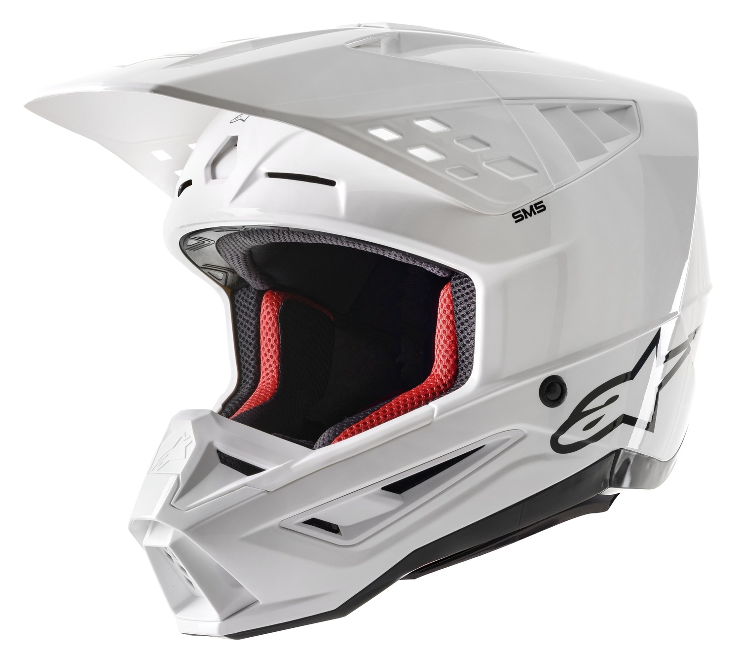 Motokrosová helma Alpinestars S-M5 Solid bílá Velikost: XS