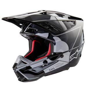 Motokrosová helma Alpinestars S-M5 Rover 2 černo-stříbrná