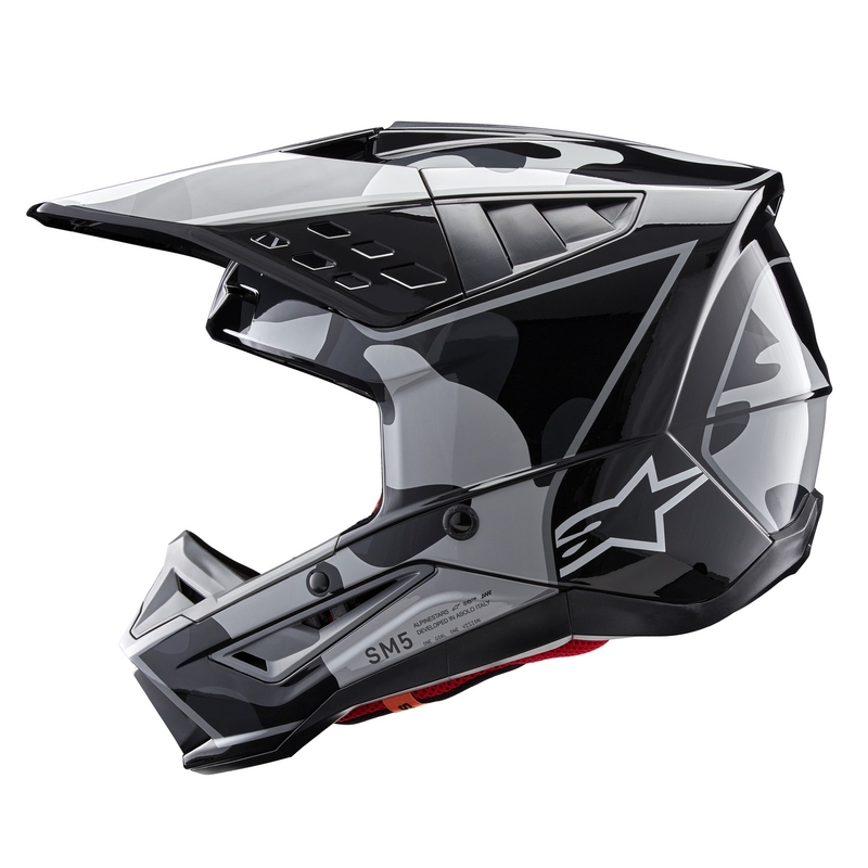 Motokrosová helma Alpinestars S-M5 Rover 2 černo-stříbrná