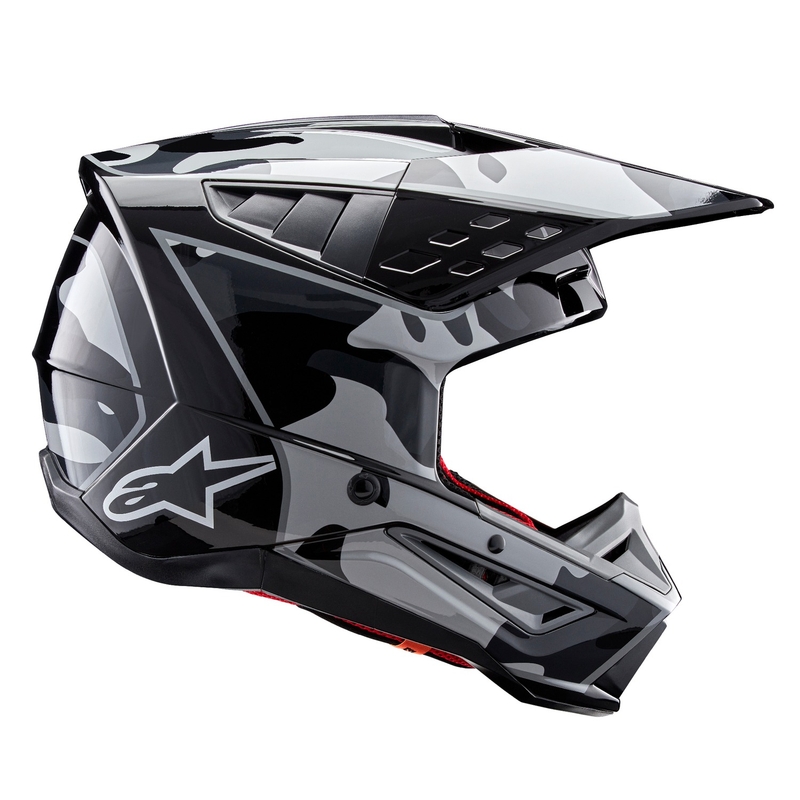 Motokrosová helma Alpinestars S-M5 Rover 2 černo-stříbrná