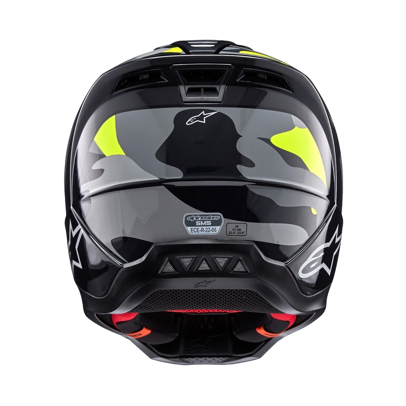 Motokrosová helma Alpinestars S-M5 Rover 2 tmavě šedo-fluo žlutá