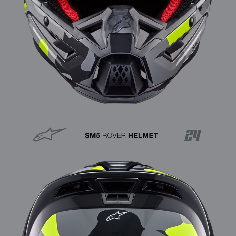 Motokrosová helma Alpinestars S-M5 Rover 2 tmavě šedo-fluo žlutá