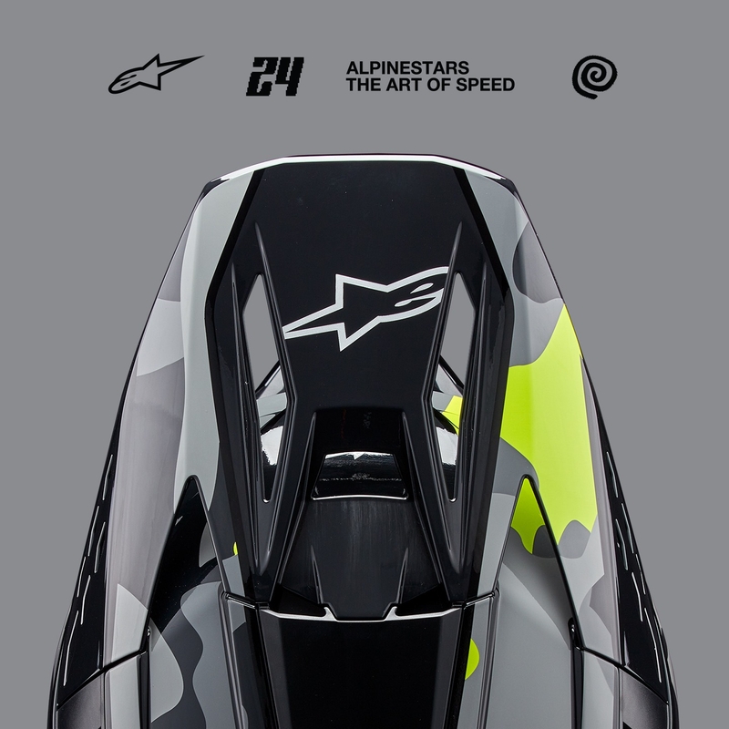 Motokrosová helma Alpinestars S-M5 Rover 2 tmavě šedo-fluo žlutá
