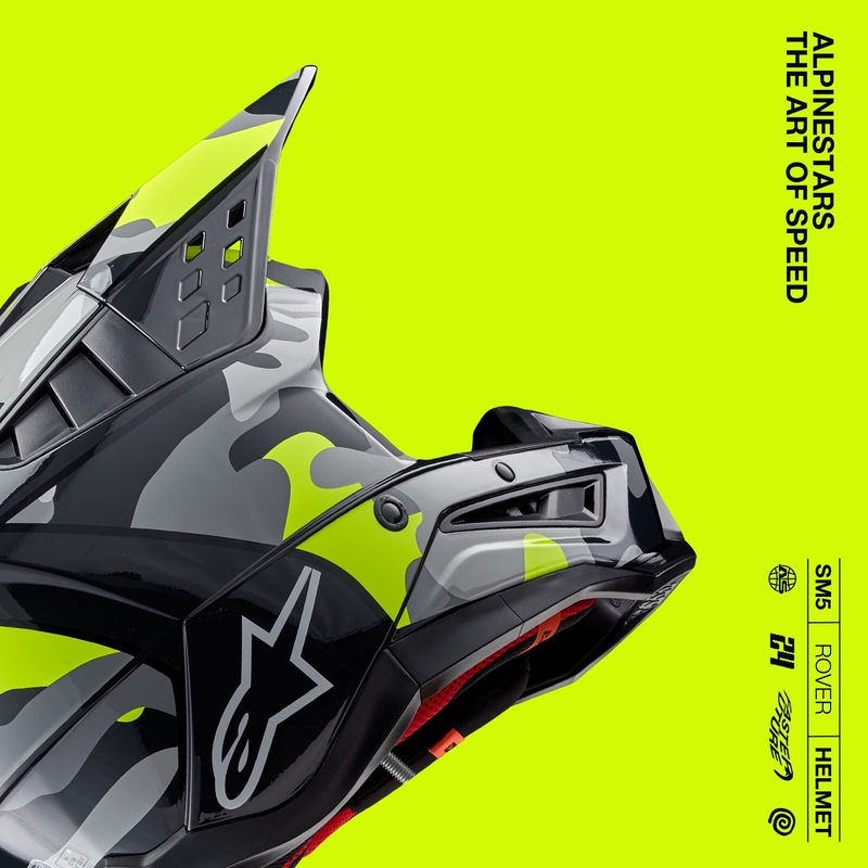 Motokrosová helma Alpinestars S-M5 Rover 2 tmavě šedo-fluo žlutá