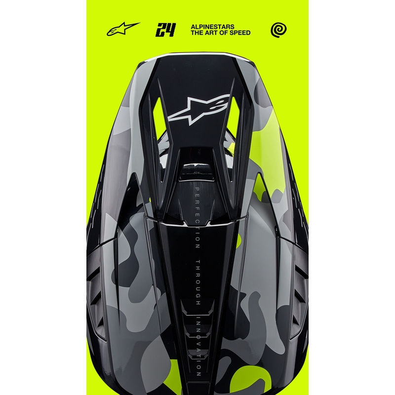 Motokrosová helma Alpinestars S-M5 Rover 2 tmavě šedo-fluo žlutá