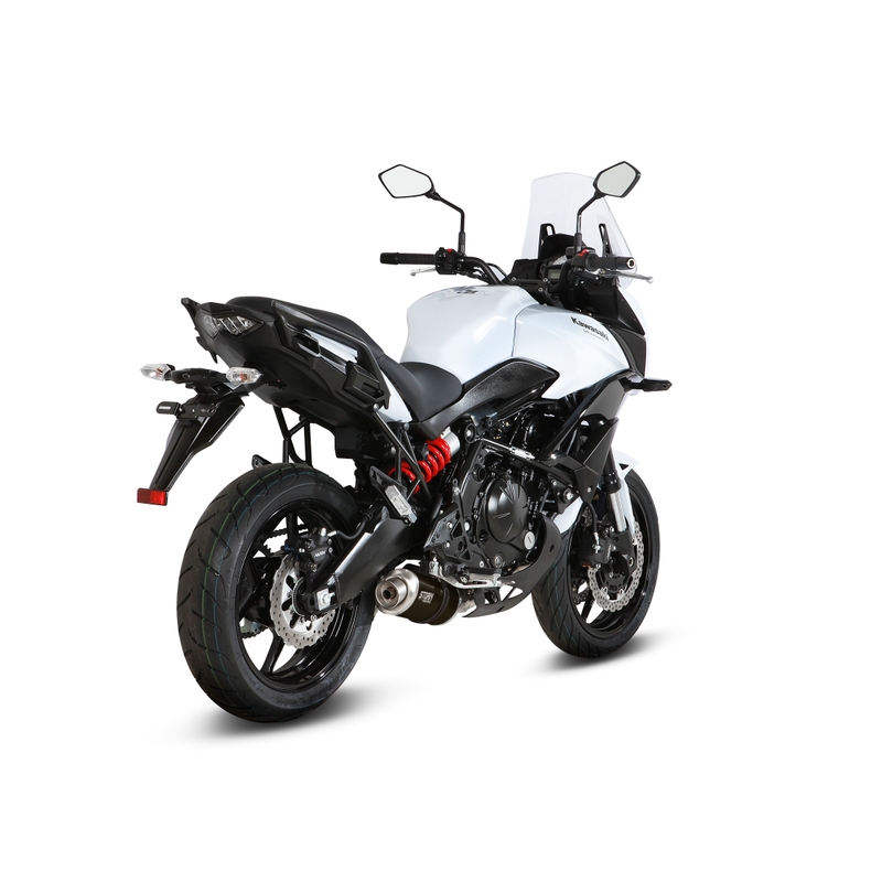 Výfuk kompletní 2x1 STORM OVAL Černá ocel pro KAWASAKI Versys 650 2015-2020