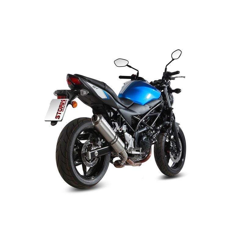 Koncovka výfuku STORM OVAL Nerez pro SUZUKI SV 650 / S 2016-2024, SUZUKI SV 650 X 2016-2024