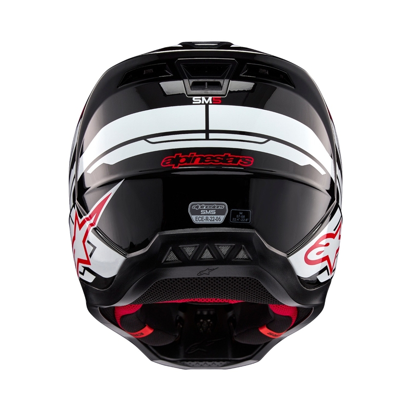Motokrosová helma Alpinestars S-M5 Action 2 černo-bílo-fluo červená