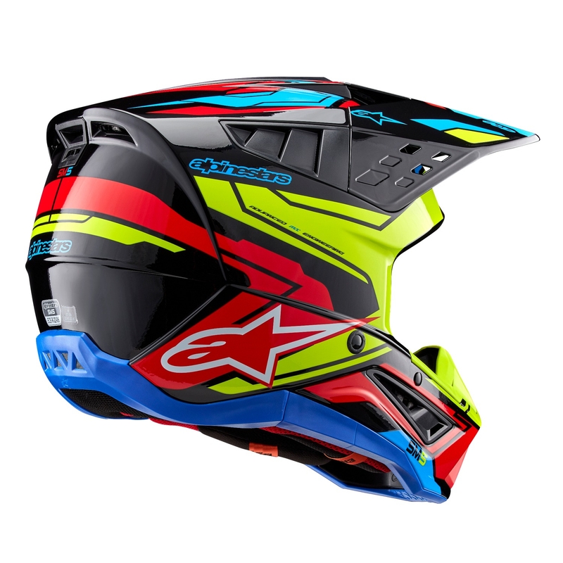 Motokrosová helma Alpinestars S-M5 Action 2 fluo žluto-fluo červená