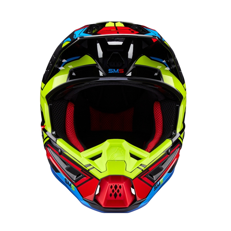Motokrosová helma Alpinestars S-M5 Action 2 fluo žluto-fluo červená